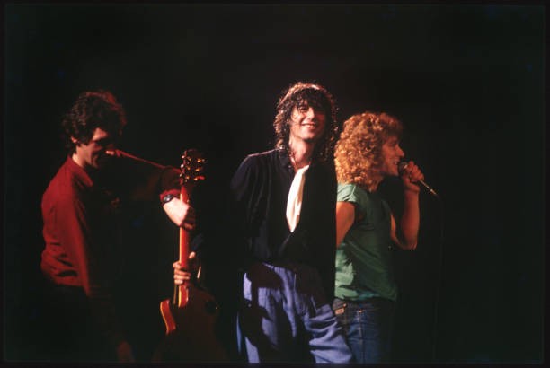 Led Zeppelin Jimmy Page Robert Plant Vorst-Nationaal Brussels Old Photo