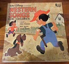Disneyland Album Western Songs For Children Fess Parker 1963 DQ 1244 picture