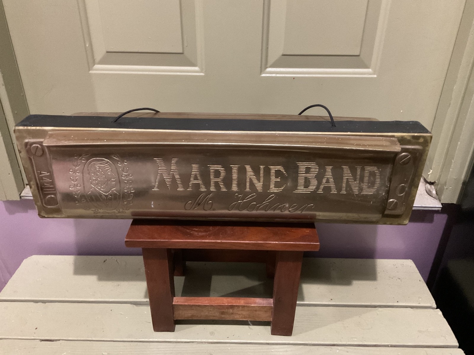 24” Giant Hohner Marine Band Diatonic Harmonica Display Oversize Bar Wall Decor
