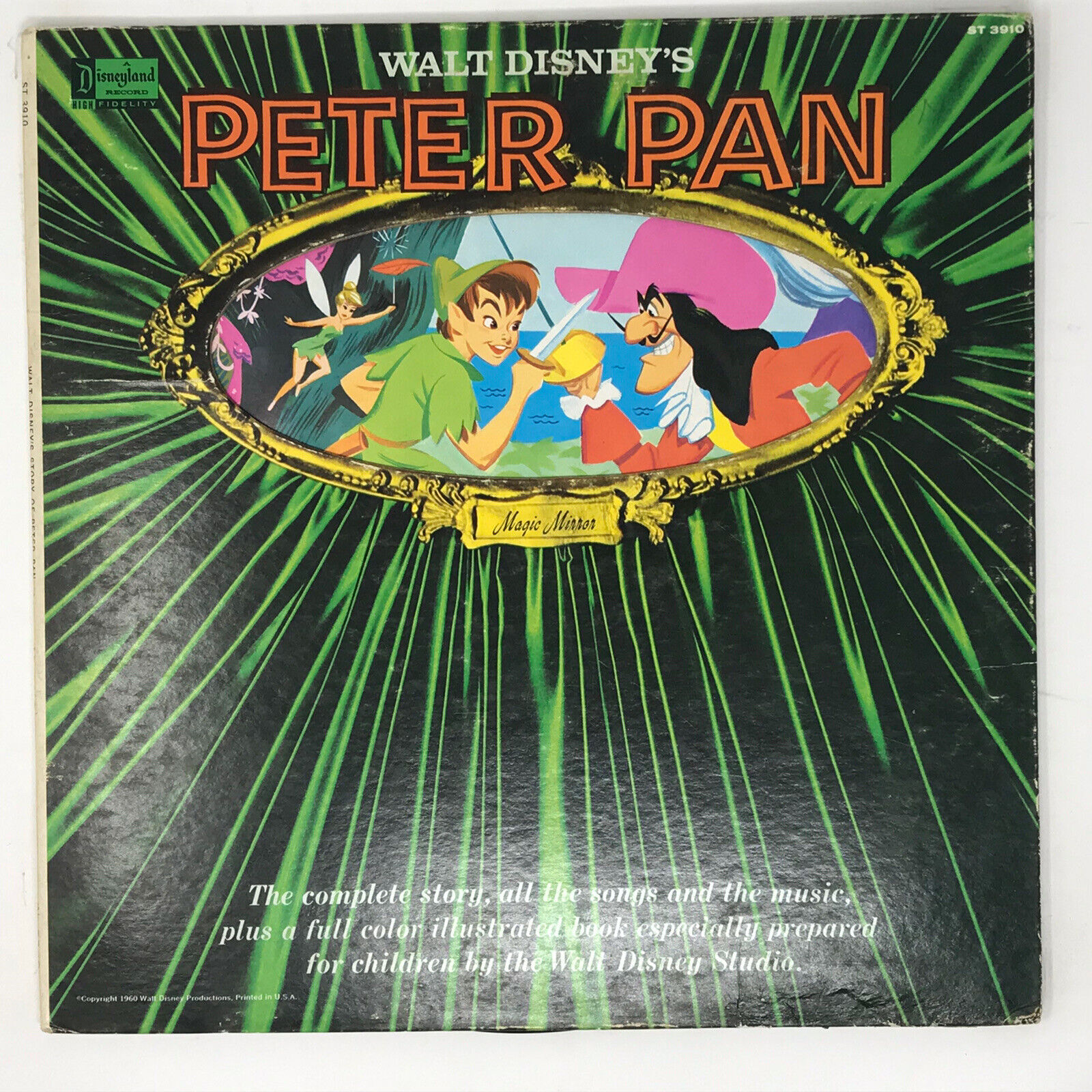 Walt Disney\'s Story & Songs From Peter Pan LP Vinyl Record Original 1962 ST-3910
