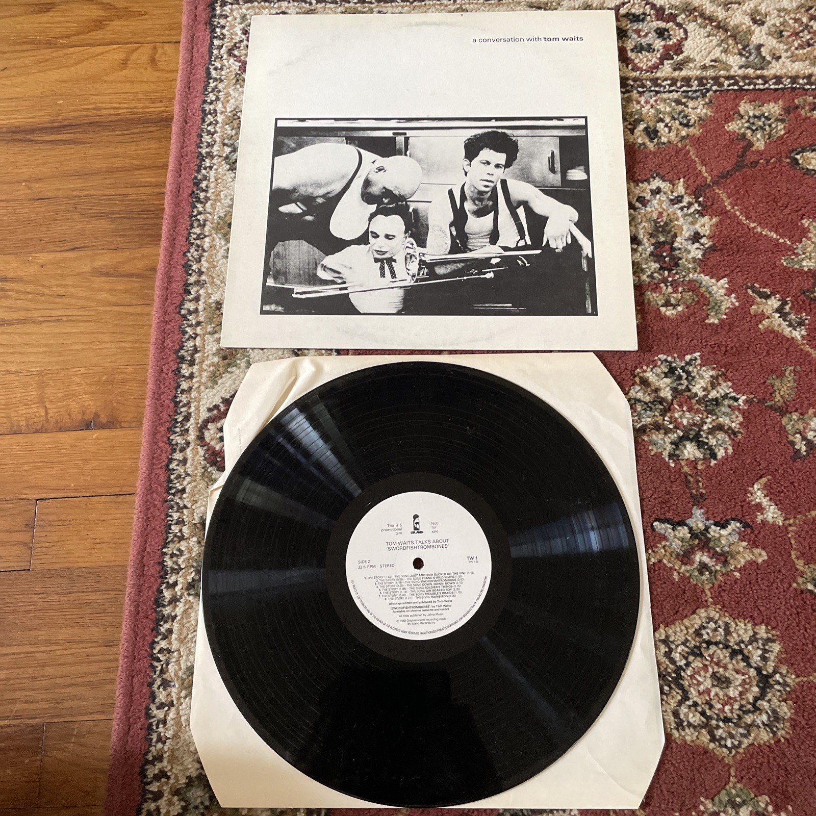 A Conversation With Tom Waits-PROMO ONLY LP-Island TW1 1983-Swordfishtrombones
