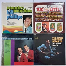 4 Vintage Country Vinyl Records Lot STILL SEALED Wilburn Bros Warner Mack Mint picture