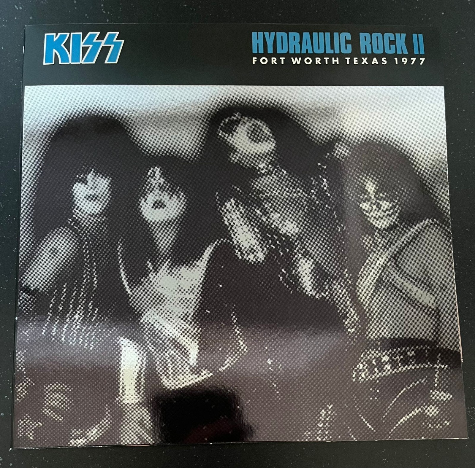 KISS 2LP HYDRAULIC ROCK II TEXAS USA 1977 LIMITED WHITE VINYL INCL. PICKS, CARDS