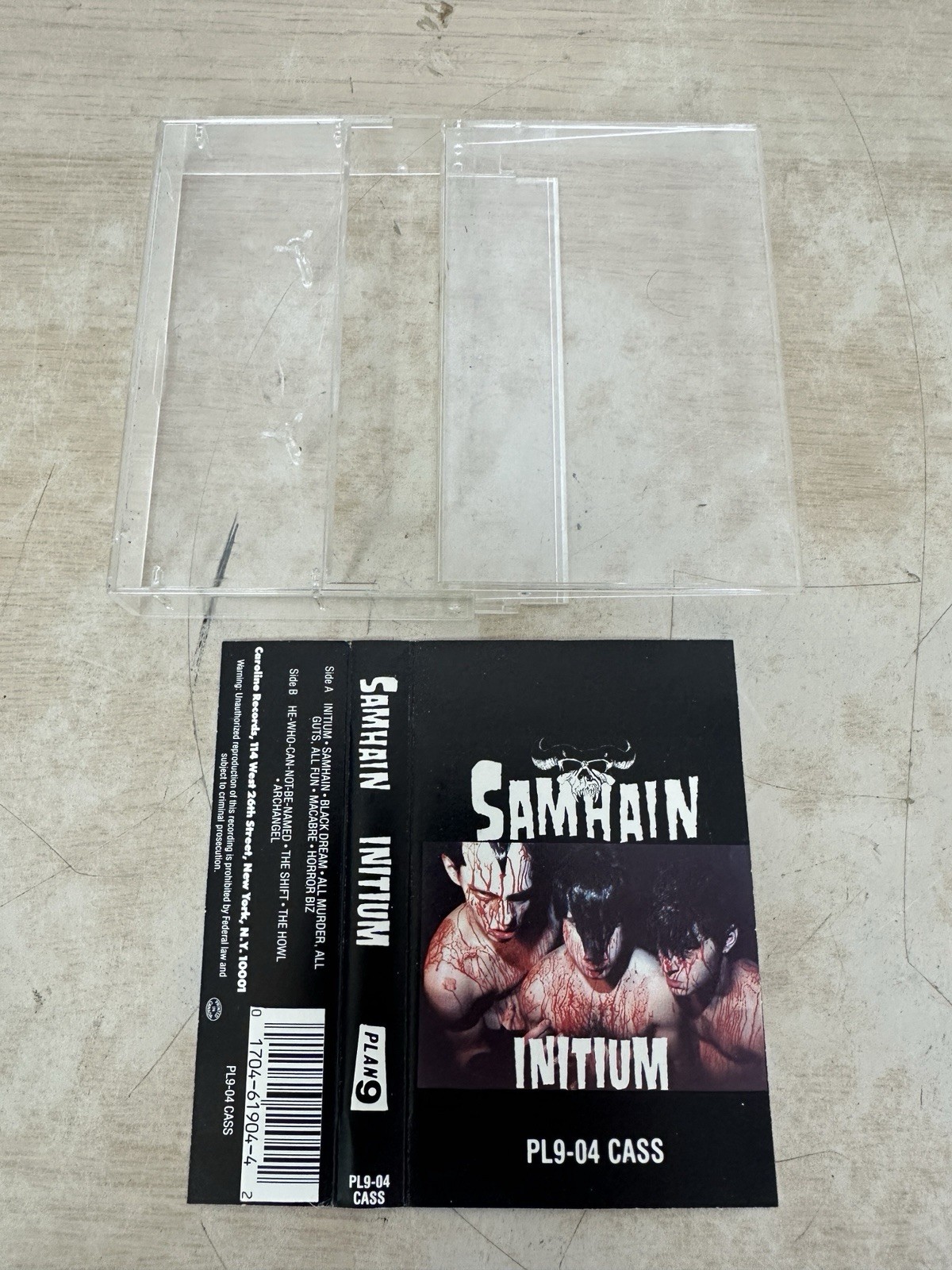 SAMHAIN - INITIUM - 1989 USA Cassette Case ONLY - Plan 9 PL9-04: MISFITS DANZIG