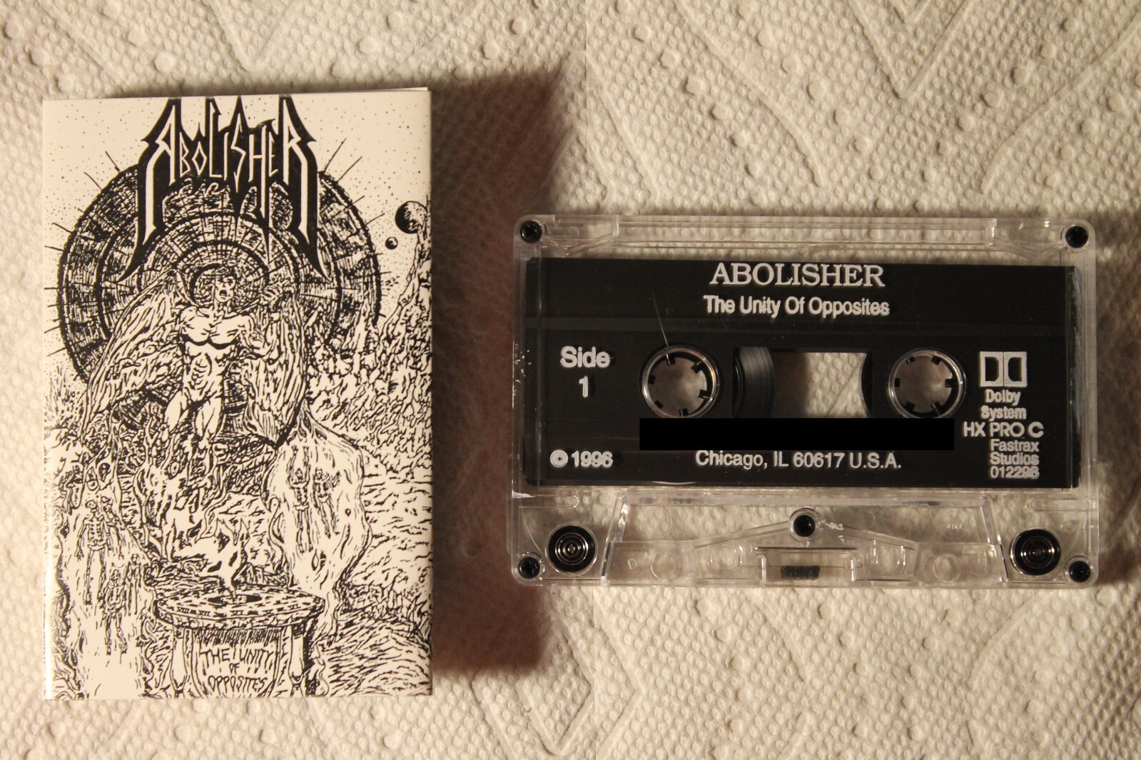Abolisher ‎– The Unity of Opposites US orig\' private cassette DEATH metal TESTED