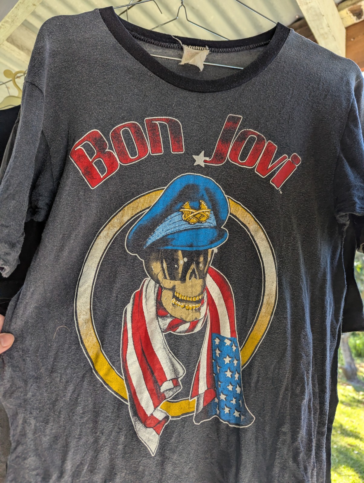 Bon Jovi Vintage 1989 Tour T-Shirt Single Stitch Crew Neck Black