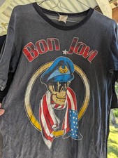 Bon Jovi Vintage 1989 Tour T-Shirt Single Stitch Crew Neck Black picture