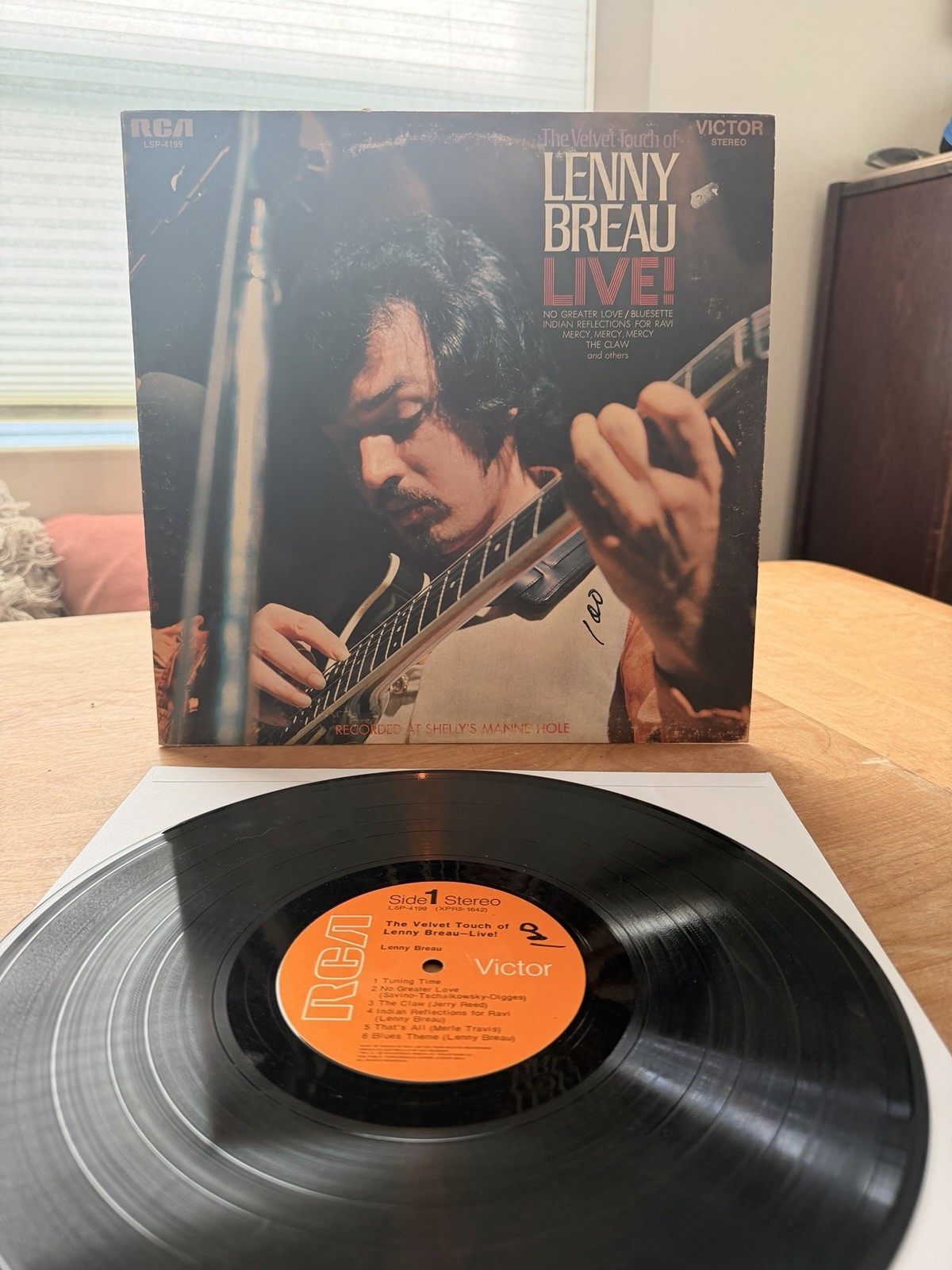 Lenny Breau Velvet Touch Live LP RCA Victor LSP-4199 Canada Orange Label VG+/VG