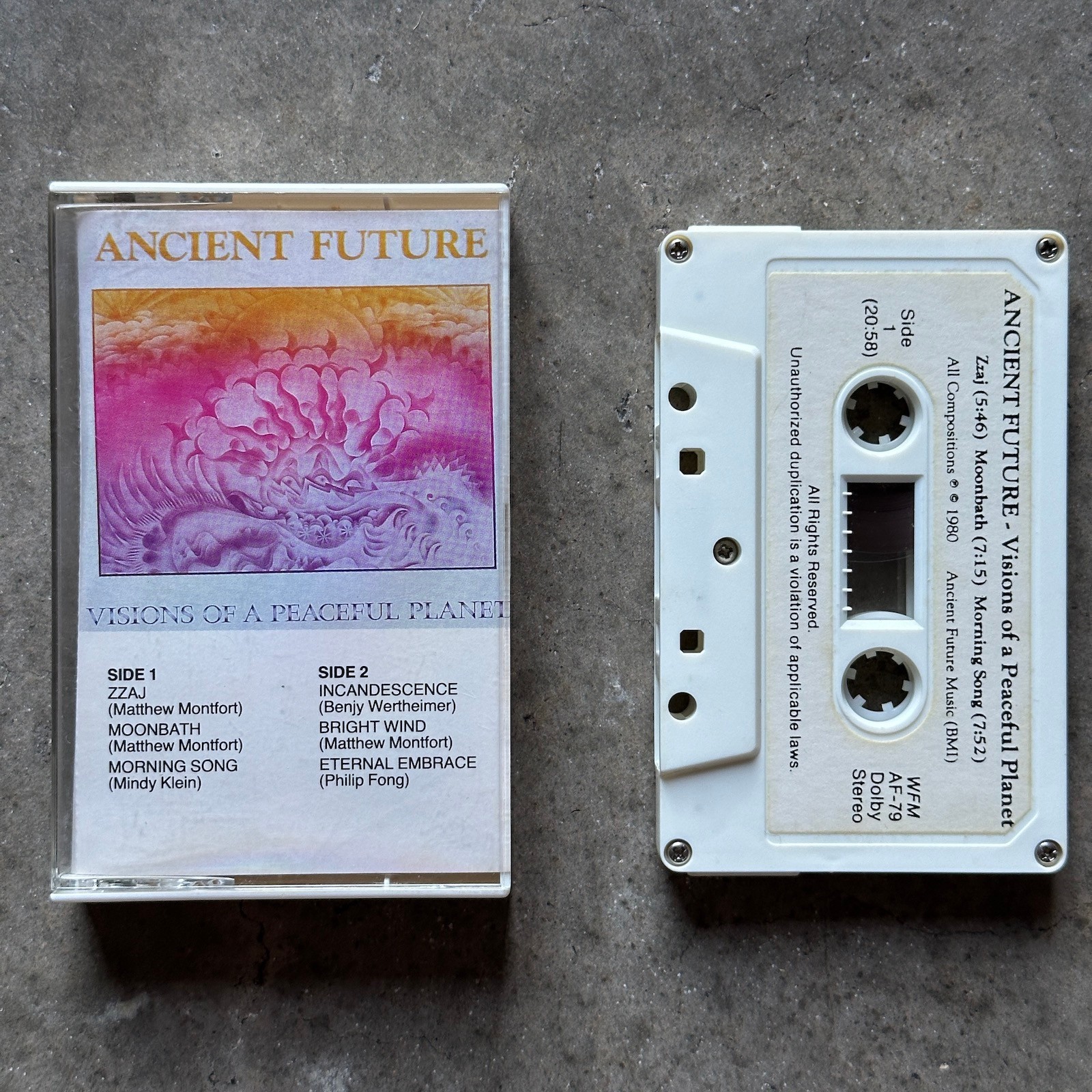Ancient Future Visions Of A Peaceful Planet Cassette Tape 1980 New Age Tested