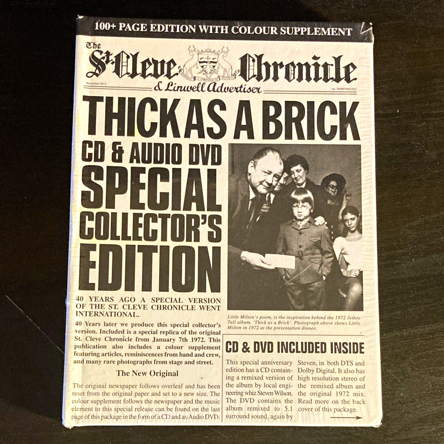 Jethro Tull - Thick As a Brick 40th Anniversary Box Set CD/DVD 2012 Sealed