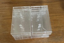 Vintage Clear  Plastic Jewel Cassette Tape Cases Empty Lot Of 10 Holder Case picture