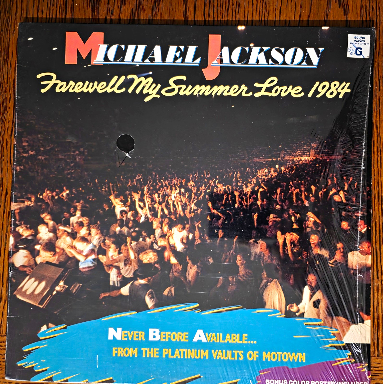 MICHAEL JACKSON Farewell My Summer Love 1984Vinyl Record w/ Poster Motown Shrink