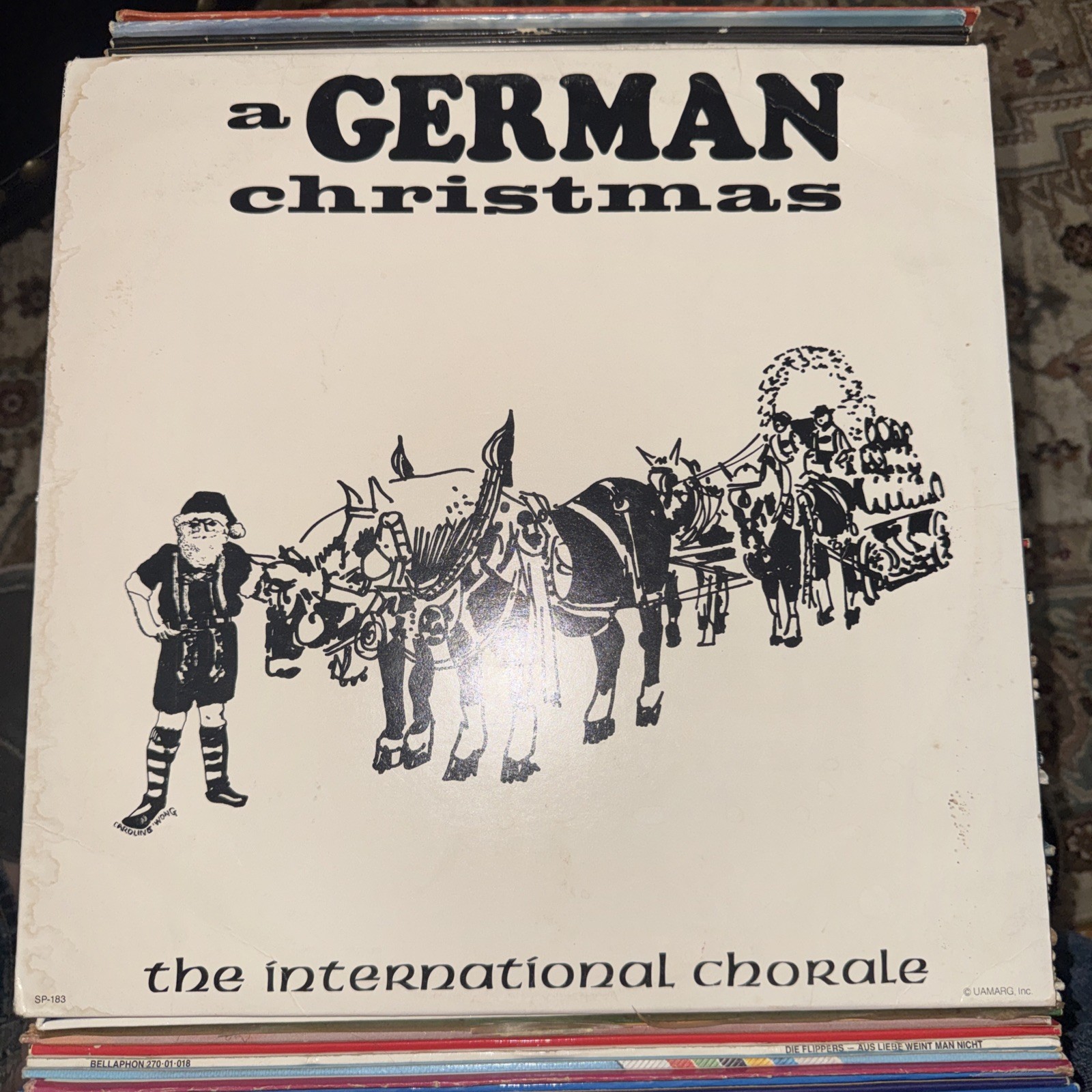 A German Christmas THE INTERNATIONAL CHORALE LP Vinyl Album w Lyric Insert 1978