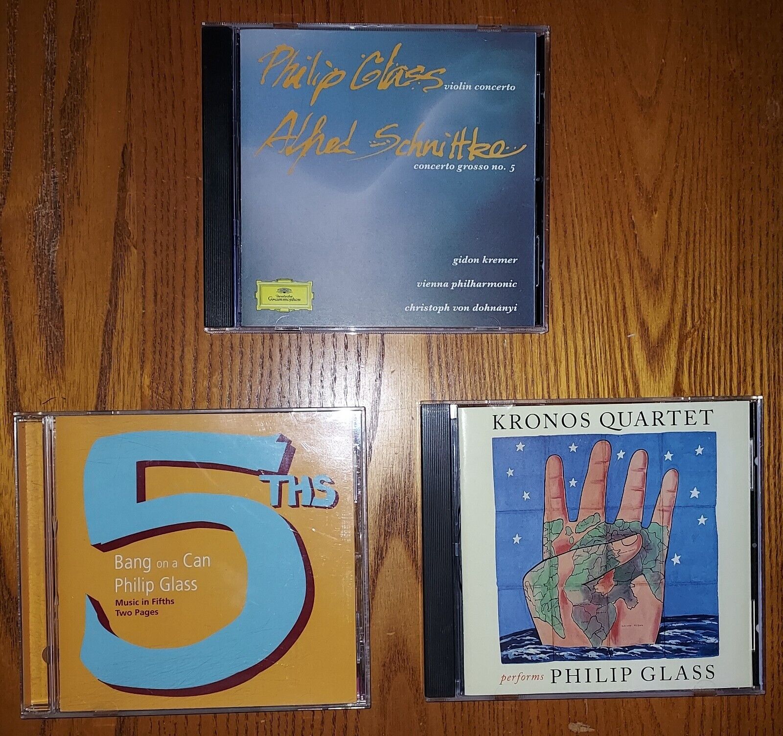 PHILIP GLASS 3 CD LOT See Pics&Descrip Kronos Quartet Bang on a Can Schnittke VG