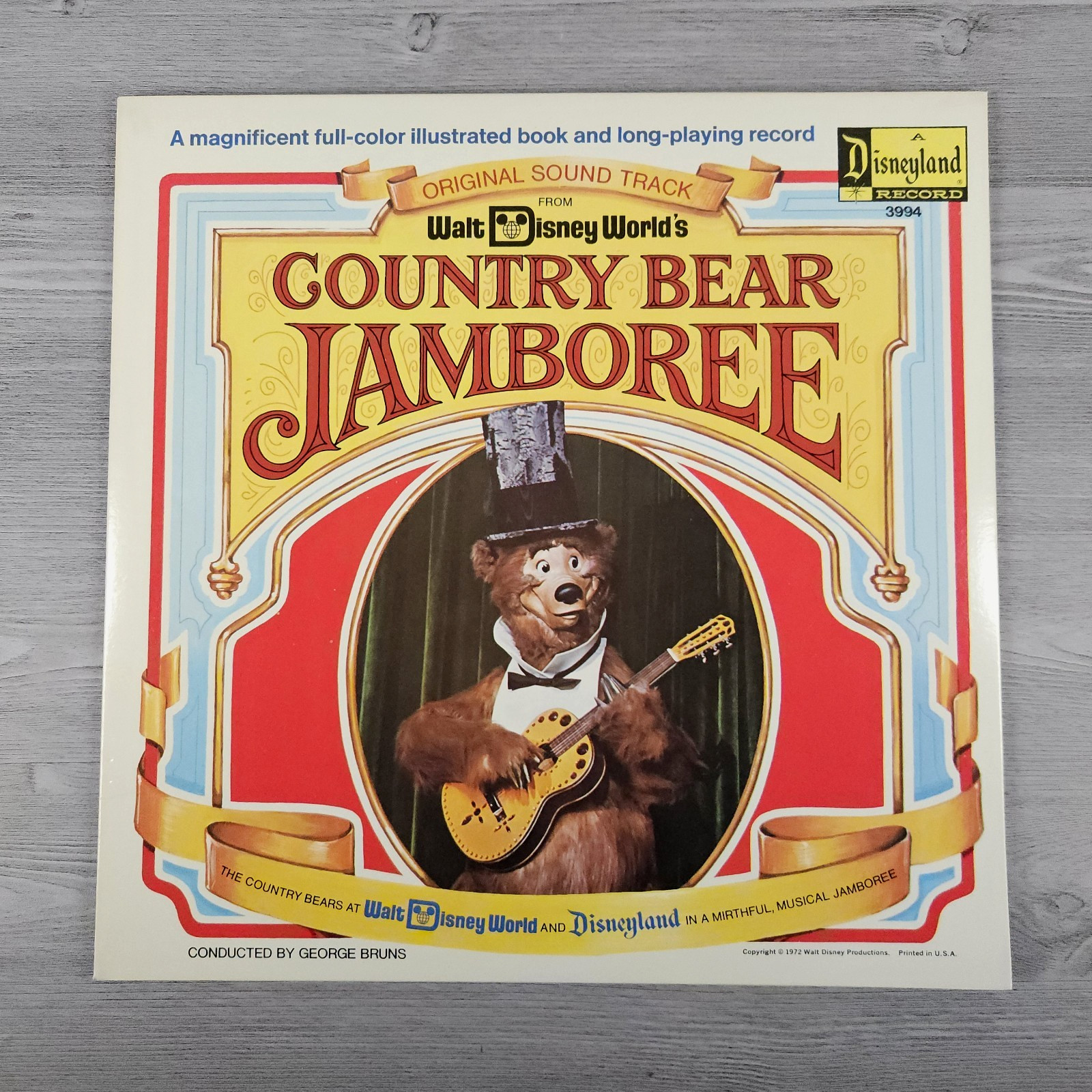 Walt Disney World's Country Bear Jamboree Vinyl Record LP & Book 1972 Near Mint