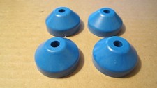 45 rpm vinyl record Dome Adaptors Blue Styrene Plastic made in USA 4 in Package picture