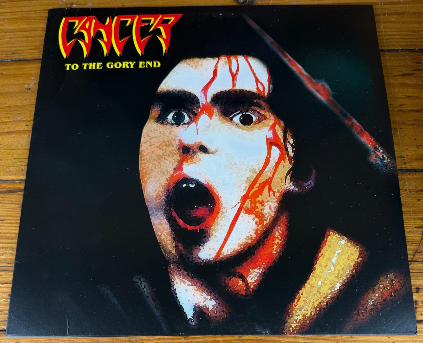 Cancer To the Gory End Red Marbled Vinyl LP 2014 Cyclone Empire Death Metal