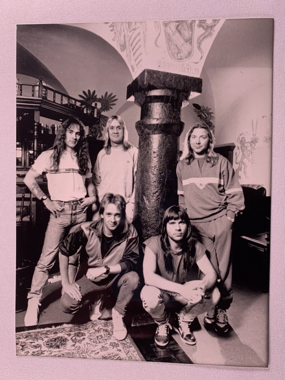 Iron Maiden Photo Vintage Used Press Promo Black and White Circa Early 1990s