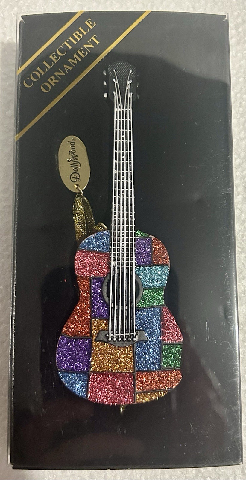 Dolly Parton Coat of Many Colors Guitar Ornament NIB *Dollywood Official Merch*