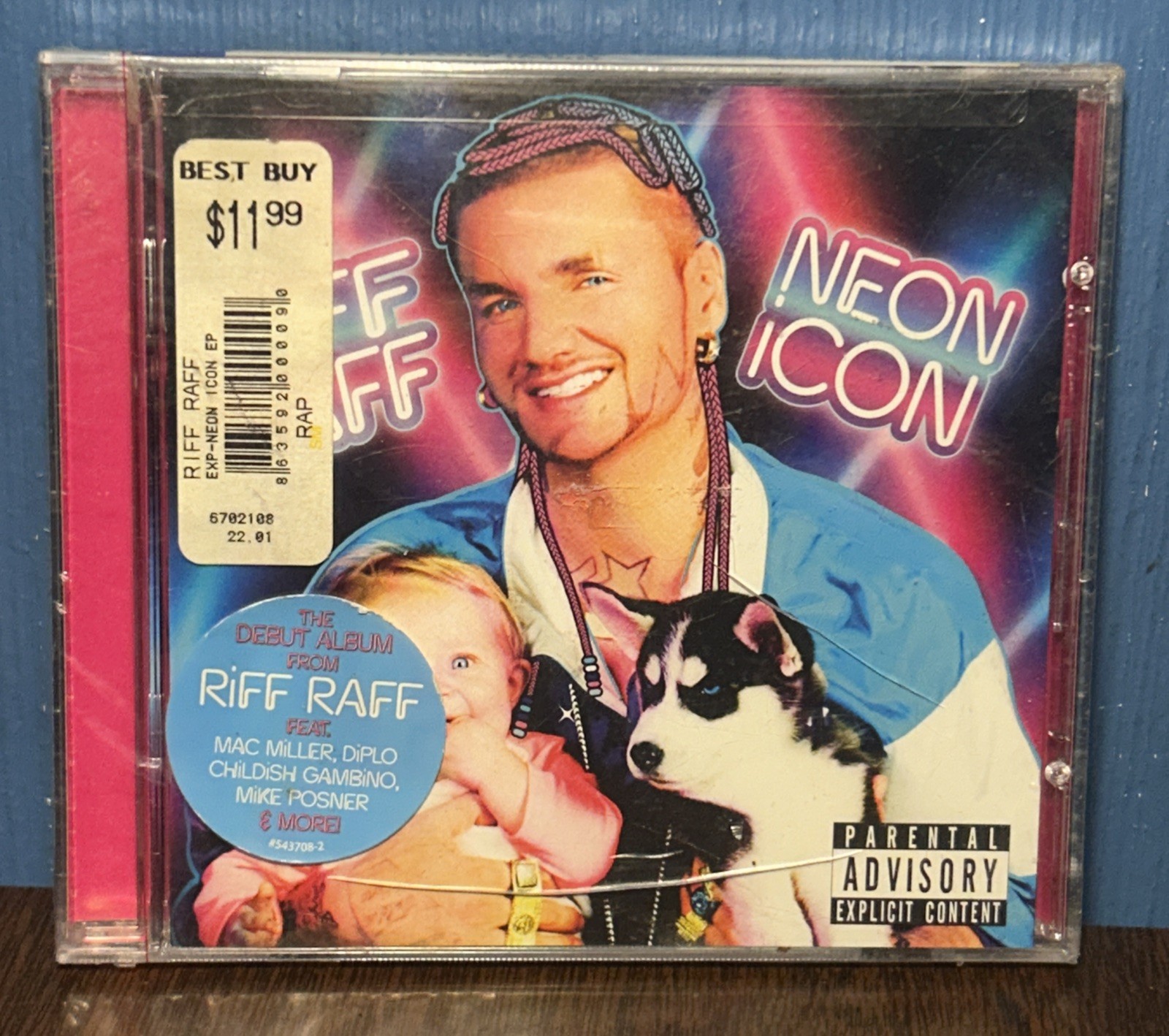 RiFF RaFF Neon Icon CD - 2014 Mad Decent Rap Hip Hop, NEW SEALED w/ Hype Sticker