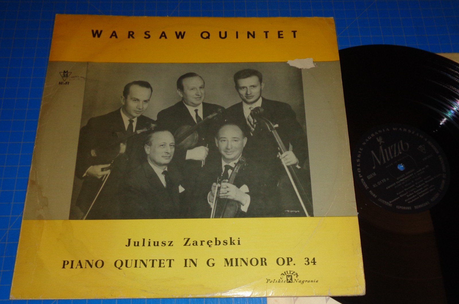 Warsaw Quartet (Gimpel/Szpilman) JULIUSZ ZAREBSKI Piano Quintet Op.34 - Muza LP