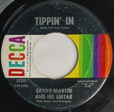 60s POP INSTRUMENTAL 45 HEAR Grady Martin & His Guitar TIPPIN IN 1961 Decca VG+ picture