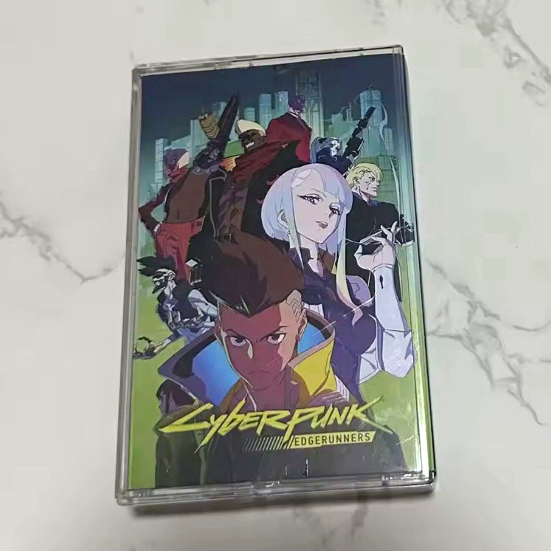 Cyberpunk: Edgerunners Soundtrack Album Clear Cassette Tape Jewel Case