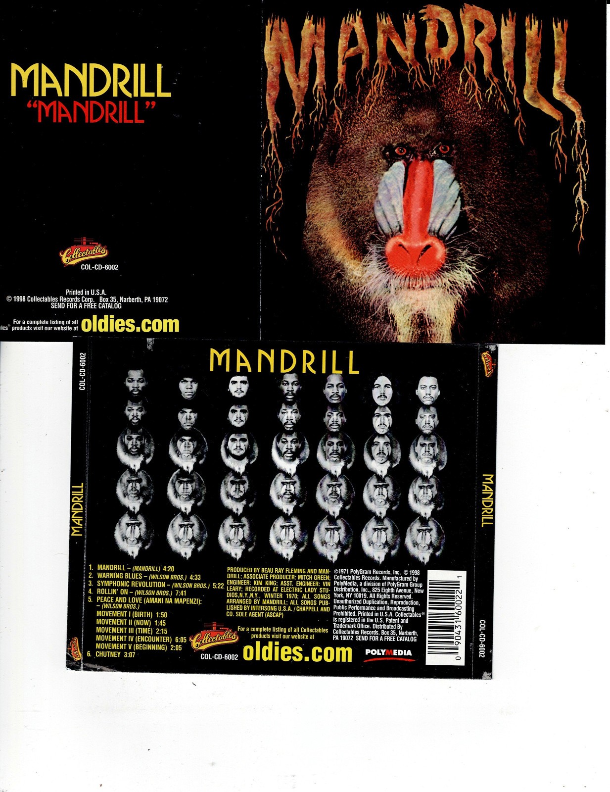 MANDRILL - MANDRILL (CD 1998)  *6 TRACKS*