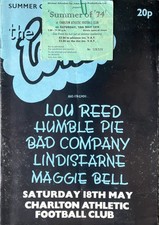 The Who Summer of 74  Programme Book  + Ticket Charlton  Lou Reed Humble Pie picture