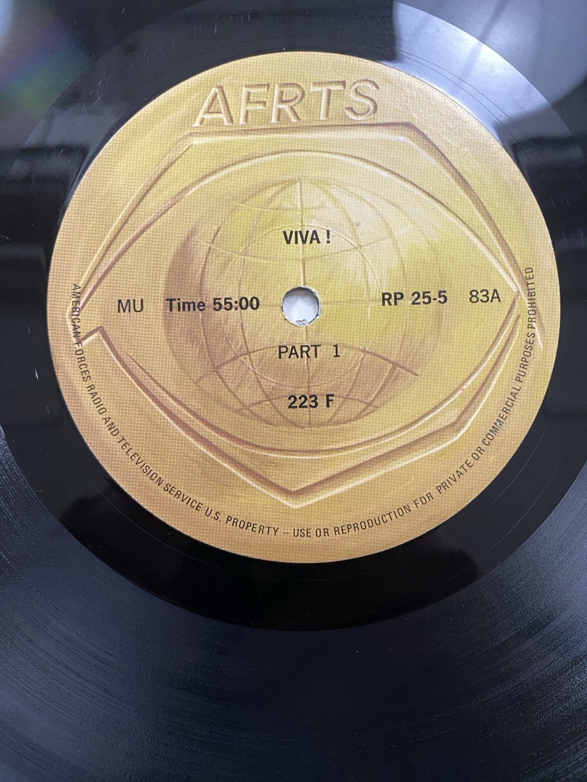 AFRTS RARE Vinyl LP LATIN J Ventura  / Jingles / \'74 Hits 83A/B Armed Forces