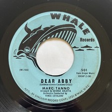 RARE Doo-Wop 45: Marc Tanno - Dear Abby / Angel 1961 Whale Records 45rpm 7