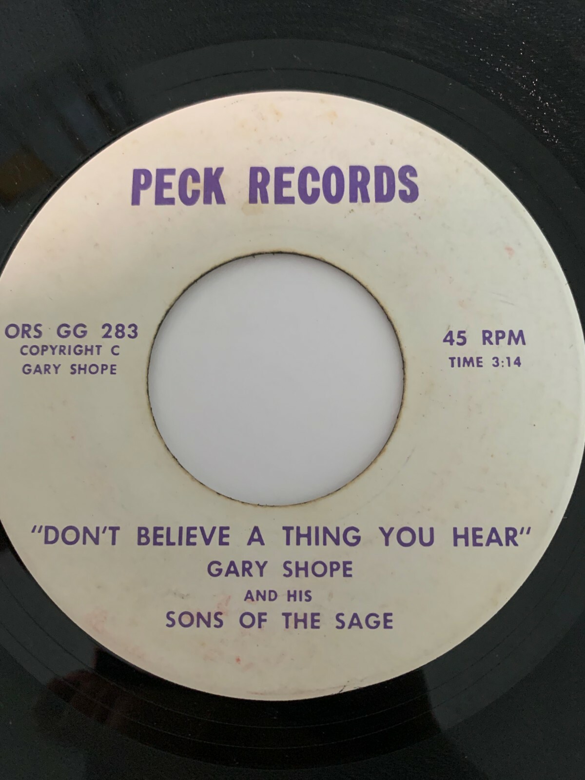Rare Ohio Rockabilly 45/ Gary Shope 