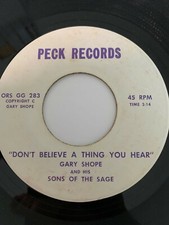 Rare Ohio Rockabilly 45/ Gary Shope 