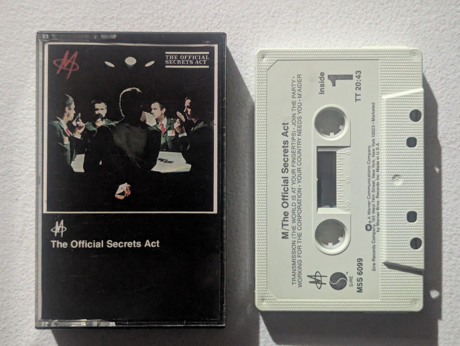 M The Official Secrets Act 1980 First Press Cassette Tape Robin Scott Gary Numan