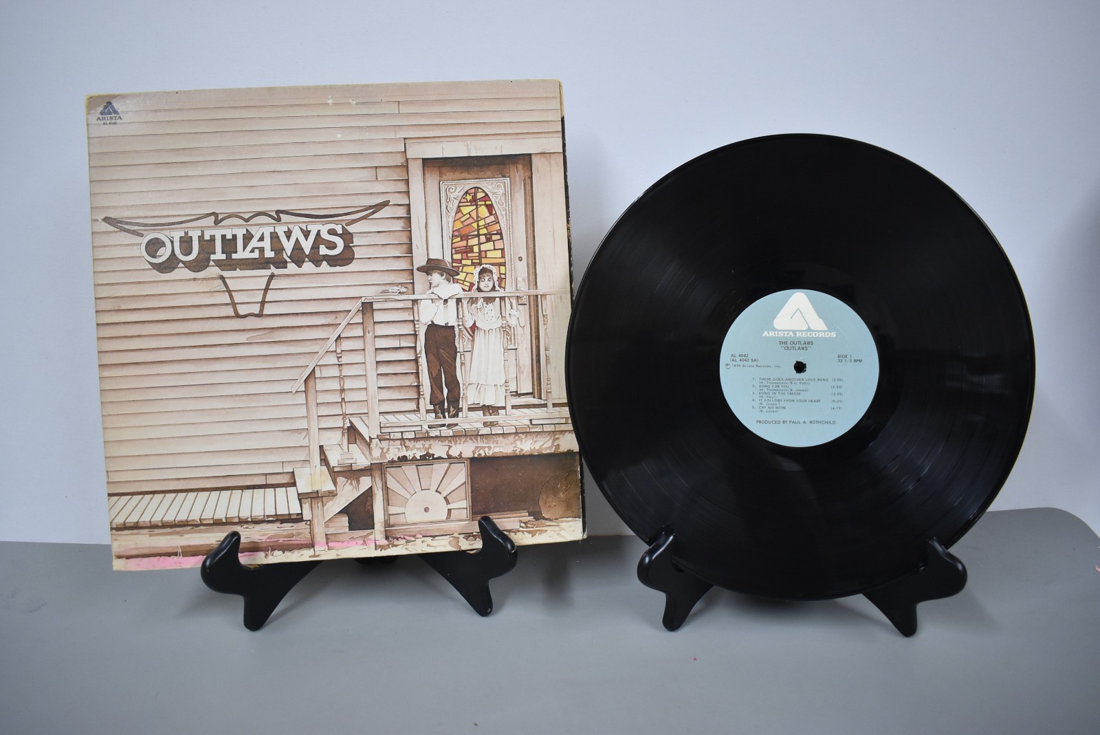 Outlaws Self Titled LP 1975 Arista AL 4042 Green Grass & High Tides Vinyl  E\\X