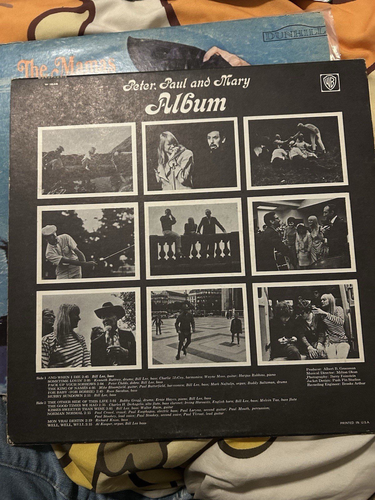 Peter, Paul And Mary Vinyl Autographed With COA
