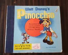 WALT DISNEY'S PINOCCHIO ORIGINAL 3 DISC ALBUM VINYL 45-5138-B 78 RPM 1940 VG+ picture