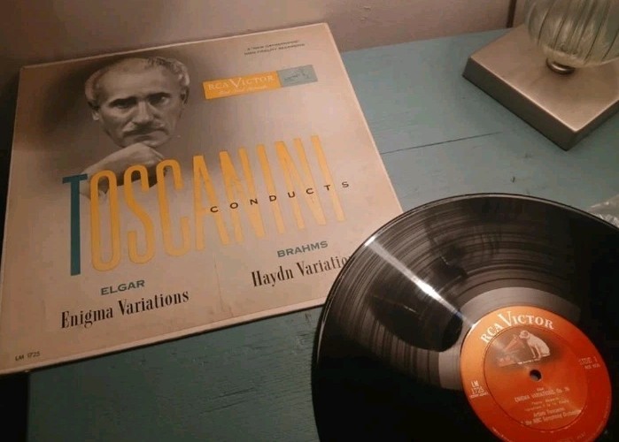 Toscanini Conducts Elgar & Brahms Record LP Classical 