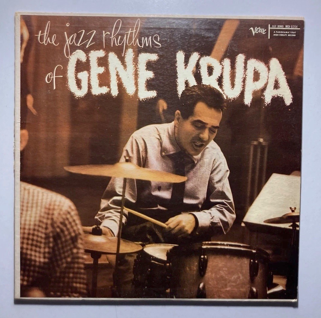 GENE KRUPA “The Jazz Rhythms Of Gene Krupa” Vinyl LP Verve MGV-8204 Mono DRUMS