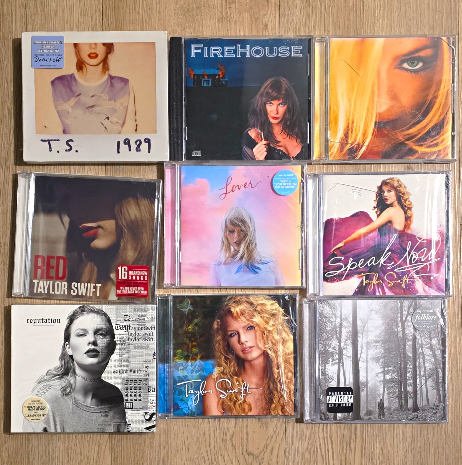 Taylor Swift Lot of 9 CDs incl. 1989 + FireHouse Pop Rock Albums Jewel Case