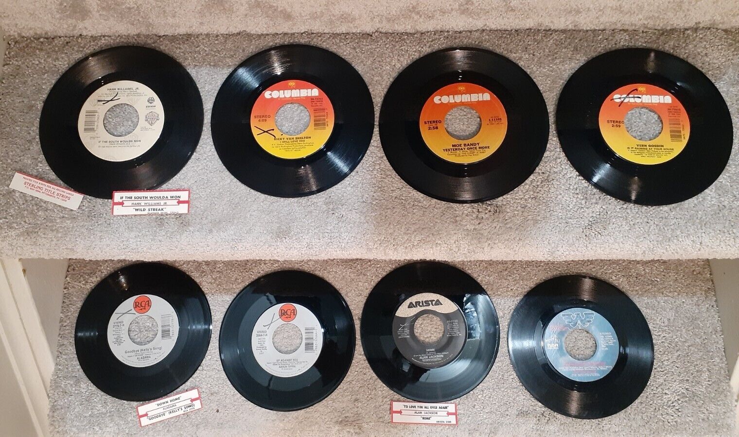 Old School Country On Vinyl, 8 Record Mix, 45rpm
