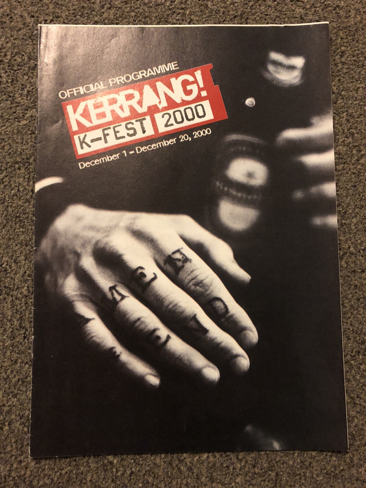 KERRANG MAGAZINE K FEST 2000 METAL FESTIVAL PROGRAMME GINGER WILDHEART MINT RARE