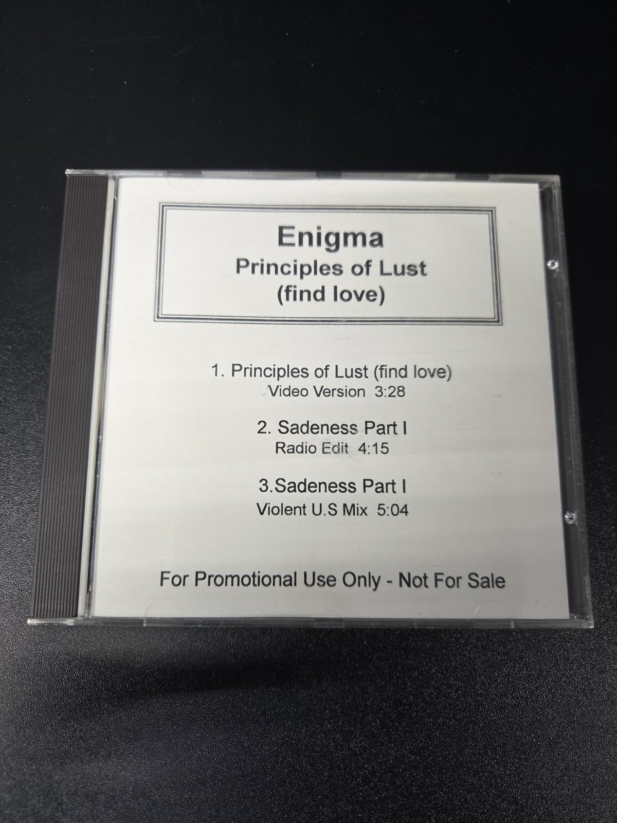 Enigma Principles Of Lust 1990 1st PROMO Press Charisma EX VERY RARE DPRO-12749