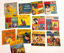 12 Vintage Kids Records Lot Disney Golden Peter Pan 45 78 RPM untested picture