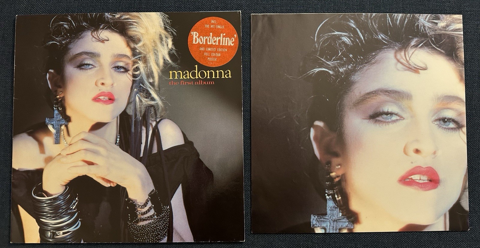 MADONNA The First Album + Hype Sticker + Poster Germany 1985