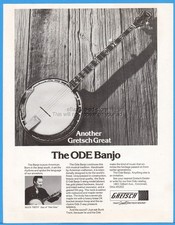 1977 Gretsch ODE Banjo Buck Trent Hee Haw Cincinnati Ohio Vintage Photo Print Ad picture