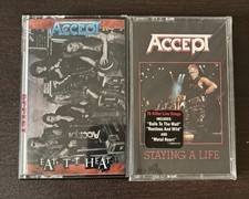 Set Of 2 Accept Cassettes - Eat The Heat (OPENED)/ Staying A Life (SEALED) picture