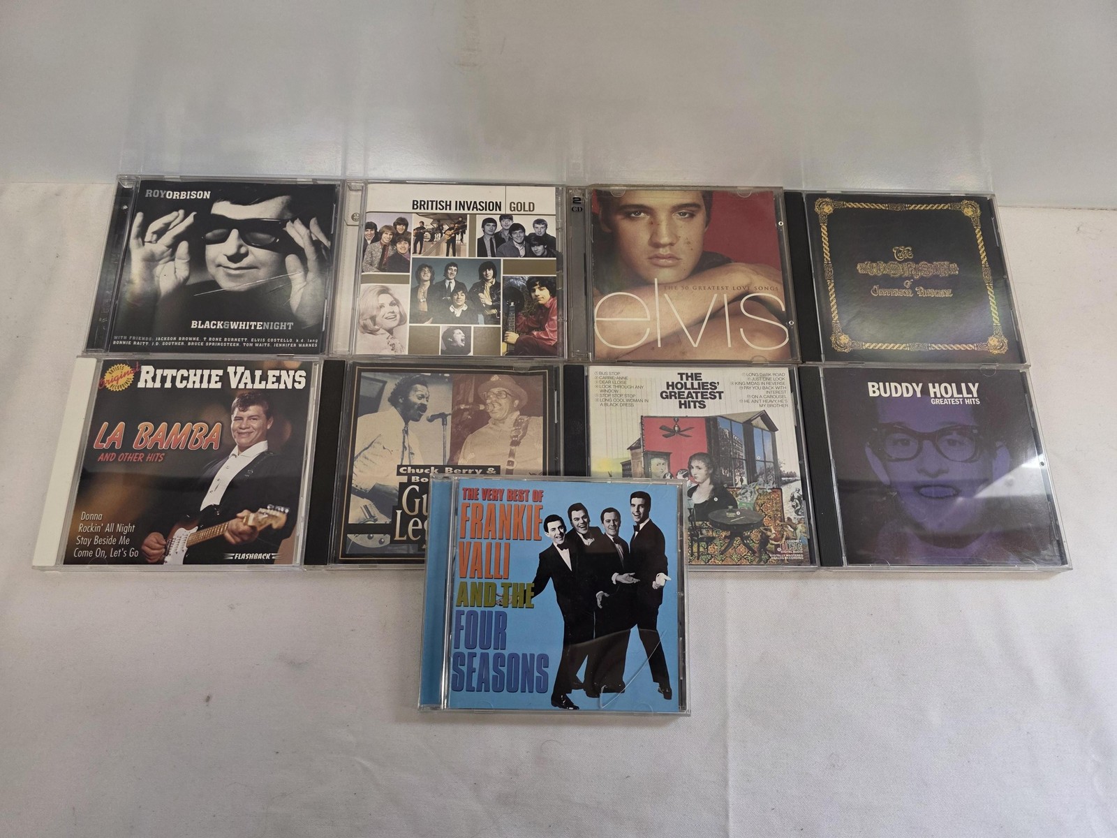 50s 60s Oldies 9 CD Lot Elvis Buddy Holly Ritchie Valens Orbison Hollies Valli