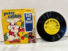 Peter Rabbit Book and Record 1971 Vintage 45 RPM Read Along Peter Pan Records picture