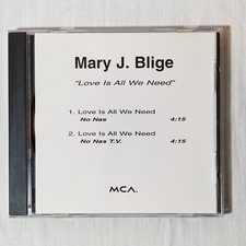 Mary J. Blige Love Is All We Need Promo CD Single No NAS & NO NAS TV Version picture